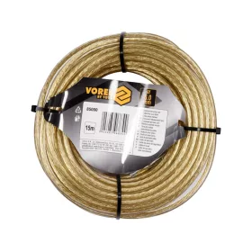   VOREL oceľ áruzabezpečujeó ponyva lano 15 meter, 6 mm (85000)