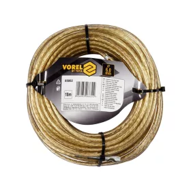   VOREL oceľ áruzabezpečujeó ponyva lano 18 meter, 6 mm (85002)