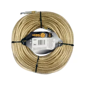   VOREL oceľ áruzabezpečujeó ponyva lano 34 meter, 6 mm (85003)