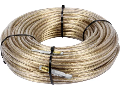 VOREL oceľ áruzabezpečujeó ponyva lano 42 meter, 6 mm (85005)