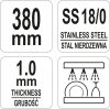 YATO Hladká cukrárenská stierka 255/ 385MM (YG-02410)