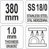 YATO UHLOVÁ STIERKA 255/ 385MM (YG-02415)