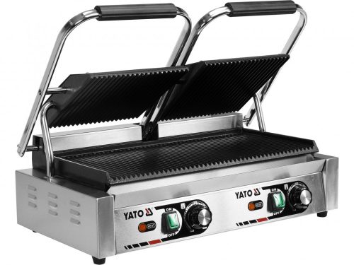YATO Dvojitý kontaktný gril vrúbkovaný 58 cm 3,6 kW / 58CM (YG-04560)