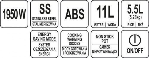 YATO PRÍSTROJ NA VARENIE RYŽE 16,5L (YG-04695)