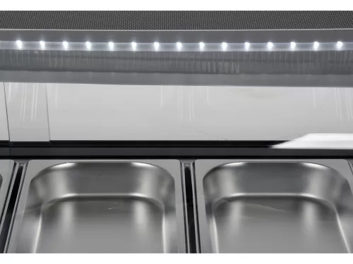 Chladiaca vitrína na GN nádoby YATO YG-05002 – nerezová, LED (YG-05002)