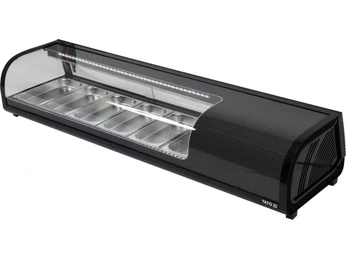 Chladiaca vitrína na GN nádoby YATO YG-05002 – nerezová, LED (YG-05002)
