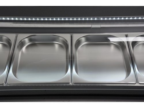 YATO Chladiaca vitrína 5x1/2 GN 180x42x29,5 cm ČIERNA (YG-05005)