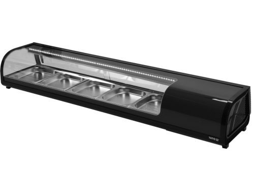 YATO Chladiaca vitrína 5x1/2 GN 180x42x29,5 cm ČIERNA (YG-05005)