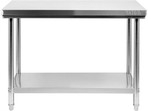 YATO Pracovný stôl z nehrdzavejúcej ocele s policou 100x70 (YG-09010)