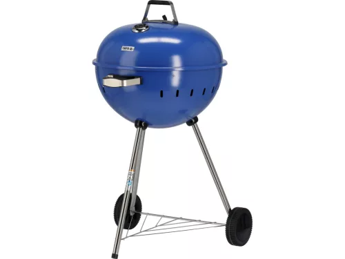 YATO Gril na drevené uhlie, okrúhly, 54 cm MODRÁ (YG-20302)