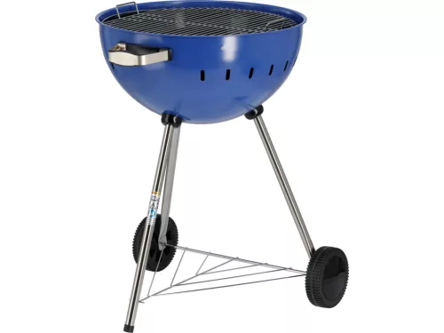 YATO Gril na drevené uhlie, okrúhly, 54 cm MODRÁ (YG-20302)