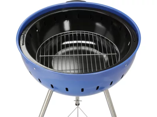 YATO Gril na drevené uhlie, okrúhly, 54 cm MODRÁ (YG-20302)
