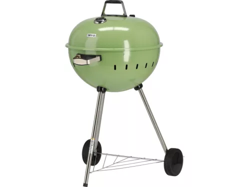 YATO Gril na drevené uhlie, okrúhly, 54 cm ZELENÝ (YG-20303)
