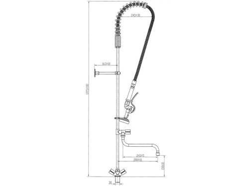 YATO Kombinovaná batéria so sprchou a výtokom (YG-30701)