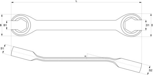 YATO Kľúč prstencový polootvorený 8x10 mm (YT-0135)