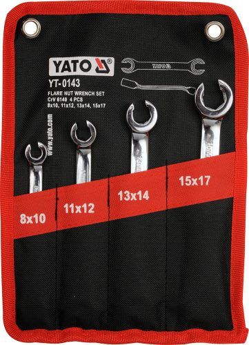 YATO Sada kľúčov prstencových 4ks 8-17 mm polootvorené (YT-0143)