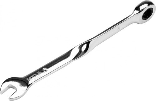 YATO Vidlicový kľúč, točený o 90° s račňou : M= 8 x 153 mm, HRC 40-45, Cr-V (YT-01870)