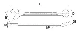 YATO Kľúč očkoplochý 12 mm (YT-0341)