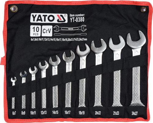 YATO Sada kľúčov plochých 10 ks 6-27 mm (YT-0380)