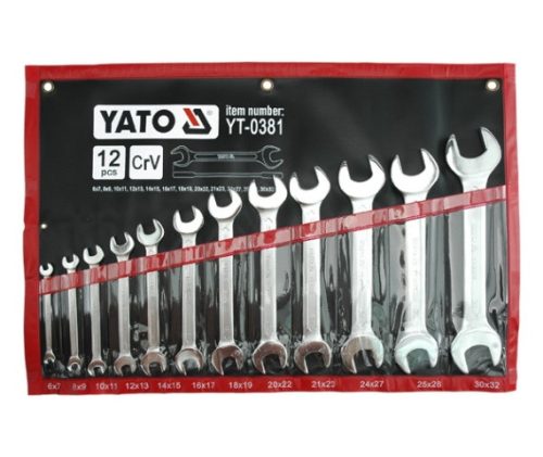 YATO Sada kľúčov plochých 12 ks 6-32 mm (YT-0381)