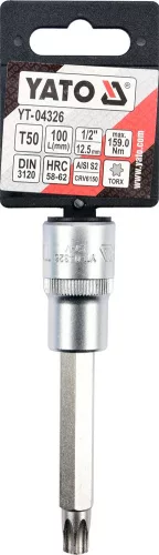 YATO Nadstavec predĺžený 1/2" bit Torx T50 (YT-04326)