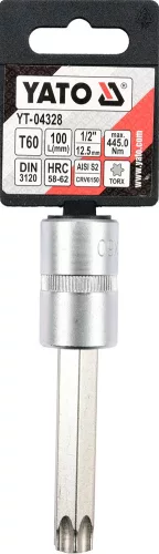 YATO Nadstavec predĺžený 1/2" bit Torx T60 (YT-04328)