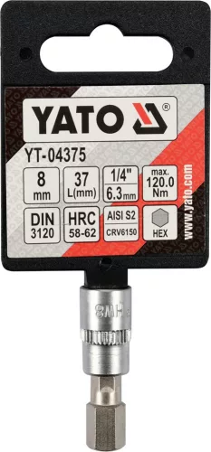 YATO Nadstavec 1/4" bit Imbus H8 (YT-04375)