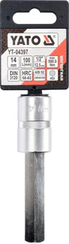 YATO Nadstavec predĺžený 1/2" bit Imbus H14 (YT-04397)