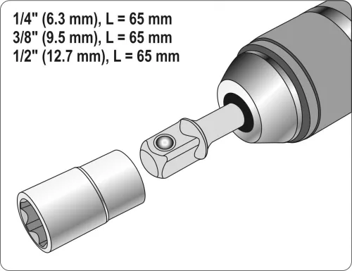 YATO Súprava adaptérov SDS+ 1/4", 3/8", 1/2" (YT-04686)