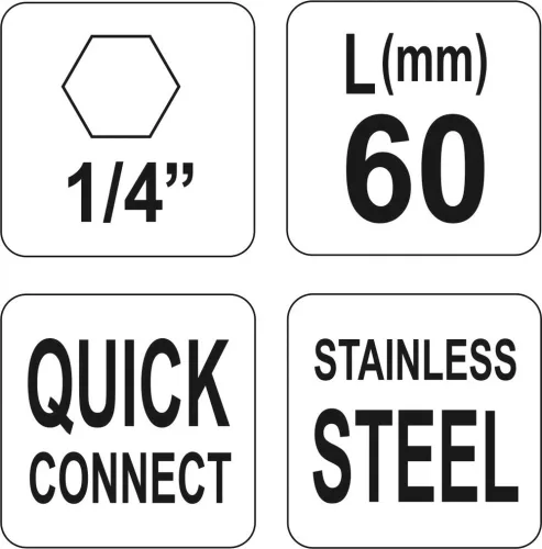 YATO Držiak do vŕtačky 1/4" 60 mm QUICK (YT-0468)