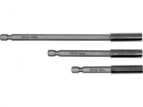 YATO držiaky skrutkovacích bitov HEX vreteno - 1/4" L=75 100 150 mm 3 ks (YT-04699)