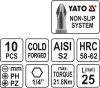 YATO Sada bitov 1/4" 25 mm NON-SLIP 10 ks (YT-0482)