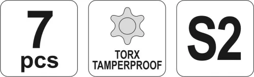 YATO Sada kľúčov TORX s otvorom 7 ks (YT-0562)