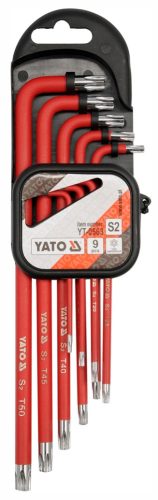 YATO Sada kľúčov TORX s otvorom 9 ks dlhšiu (YT-0563)