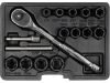 YATO SKRUTKOVAČOV NA SKRUTKY 16 ks + RAČŇA 3/8" 72T KUFOR (YT-05897)