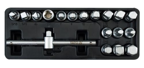 YATO Sada kľúčov nástrčných na zátky olejových vaní motorov 18 ks (YT-0599)