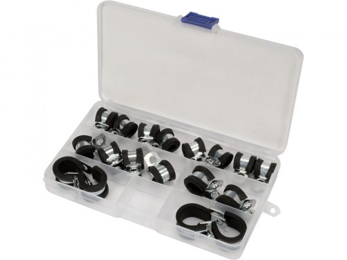 YATO Sada kovových a gumených svoriek 18 ks. pozinkovaná oceľ (YT-067833)