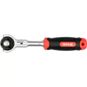   YATO Flexibilná račňa s otočnou guľovou hlavou 1/4" – 72 zubov, 145 mm (YT-07200)