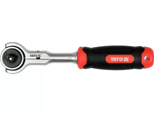 YATO Flexibilná račňa s otočnou guľovou hlavou 1/4" – 72 zubov, 145 mm (YT-07200)