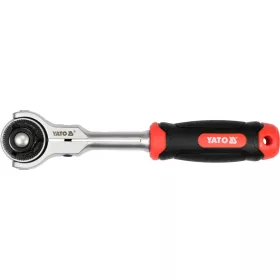   YATO Flexibilná račňa s otočnou guľovou hlavou 3/8" – 72 zubov, 195 mm (YT-07201)