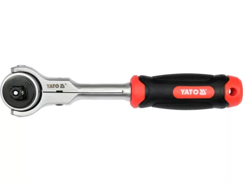 YATO Flexibilná račňa s otočnou guľovou hlavou 3/8" – 72 zubov, 195 mm (YT-07201)