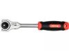 YATO Flexibilná račňa s otočnou guľovou hlavou 1/2" – 72 zubov, 255 mm (YT-07202)