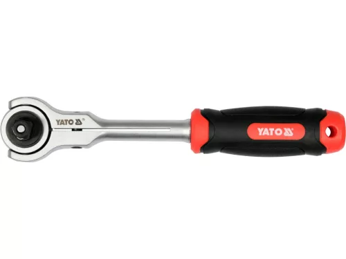 YATO Flexibilná račňa s otočnou guľovou hlavou 1/2" – 72 zubov, 255 mm (YT-07202)