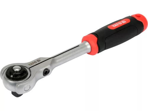 YATO Flexibilná račňa s otočnou guľovou hlavou 1/2" – 72 zubov, 255 mm (YT-07202)