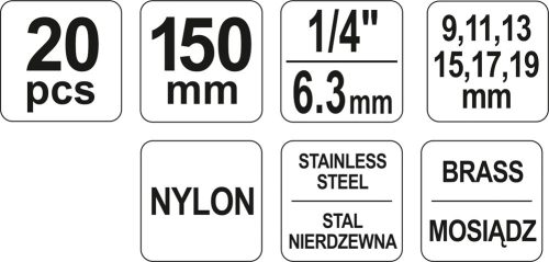 YATO Kefy valcové sada 20ks (YT-08195)