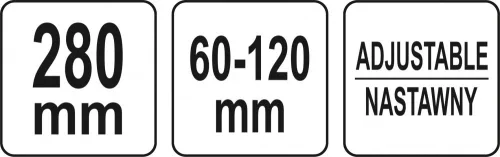 YATO kľúč na olejový filter, nastaviteľný 60-120 mm (YT-08231)