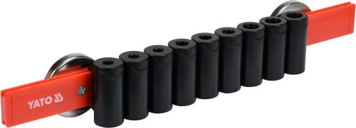 YATO Plastová lišta s magnetickým držiakom pre 9 YATO skrutkovačov 350 x 50 x 40 mm (YT-08353)