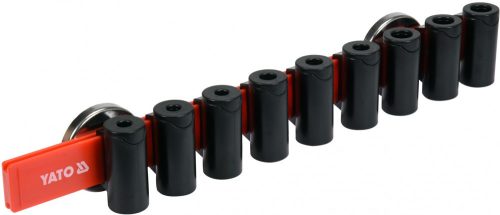 YATO Plastová lišta s magnetickým držiakom pre 9 YATO skrutkovačov 350 x 50 x 40 mm (YT-08353)