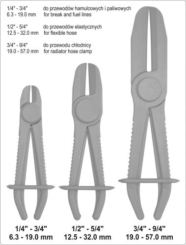 YATO Sada hadicových svoriek 3ks (YT-0840)