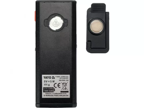 YATO pracovná lampa 500LM,LI-PO 3,7V 1500MAH (YT-08556)